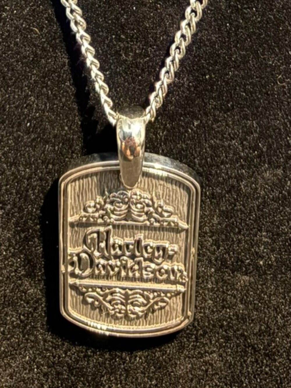 HARLEY DAVIDSON STAINLESS STEEL DOg TAG NECKLACE